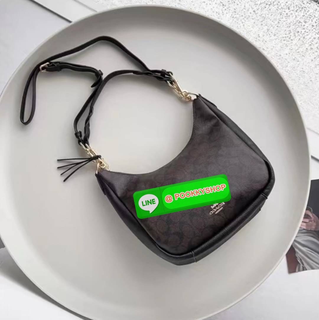 Coach C9190 Jules Hobo Shoulder Crossbody bag Refined pebble leather Inside zip and multifunction pockets Zip-top closure, fabric lining Detachable handle with 11" drop Outside zip pocket