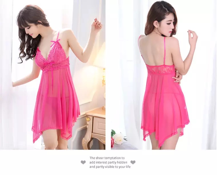 ชุดนอนเซ็กซี่ ชุดนอนซีทรู แต่งลูกไม้ ช่วงอก ชายเล่นระดับ เนื้อผ้าเกรดพรีเมี่ยม ทิ้งตัว สวยหรู มากคะ +G-string เข้าชุดคะ