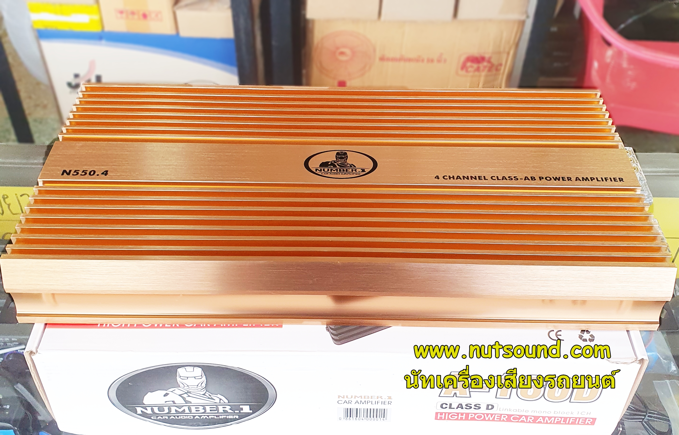 เพาเวอร์แอมป์รถยนต์ 4 CH ยี้ห้อ NUMBER 1 รุ่น N550.4