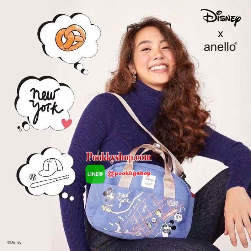 ANELLO กระเป๋าสะพายข้าง SHOULDER MINI DISNEY X ANELLO รุ่นDT-G009 กระเป๋าสะพายข้างรุ่นใหม่จากDisney x anello ซีรีย์ Let's travel with Mickey ซีซั่น 2 คอลเลคชั่นใหม่ที่มีการนำทั้ง 5 ประเทศ เอาสถานที่มาวางบนตัวกระเป๋าและมีตัวการ์ตูนสุดคลาสสิคอย่าง Mick