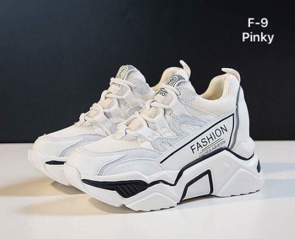 พร้อมส่ง F-9 รีพีทรอบ 2 ผ้าใบแฟชั่นเสริมส้น F-9 งานสวย ดูเริ่ดสุด ใส่แล้วขาเรียว เสริมความสูงให้สาวๆ ได้ดูดี ผลิตจาก pu ราคาดีมีที่นี่