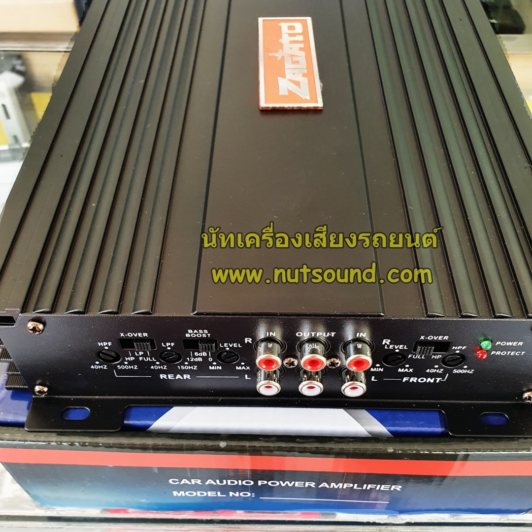 เพาเวอร์แอมป์ 4ch 5000w ยี้ห้อ ZOGATO เพาเวอร์แอมป์รถยนต์ 4 ch สำหรับขับกลางแหลม
