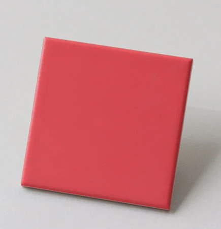 กระเบื้อง 4"x4" (10x10 ซม.) สีแดง เคลือบด้าน ,matte