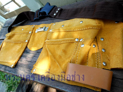 กระเป๋าช่าง หนังแท้ แบบคาดเอว ใบใหญ่