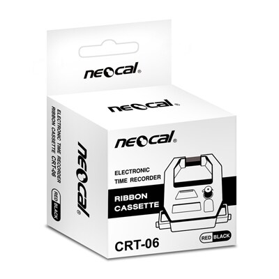 CRT-06 แดง-ดำ ผ้าหมึกเครื่องตอกบัตร นีโอแคล