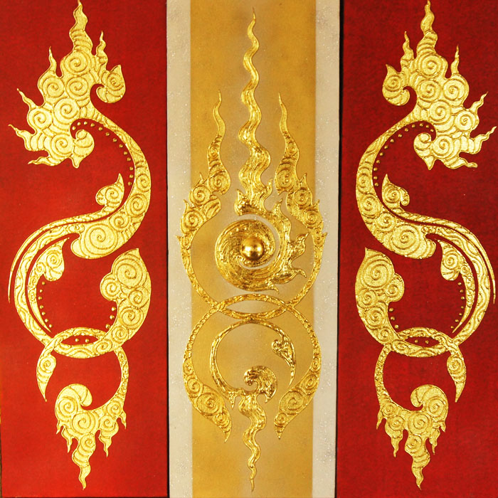 ภาพติดทองคำเปลวแท้ประดับห้องพระ ทองคำเปลวแท้100% ขนาด1x1เมตร