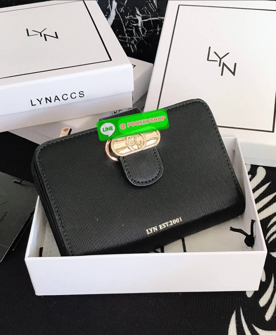 LYN แท้ Outlet กระเป๋าสตางค์ใบกลาง