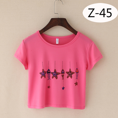 เสื้อยืดแฟชั่นผ้าคอตตอน เนื้อนิ่มยืดหนุ่น ผ้านิ่มมาก สีชมพู