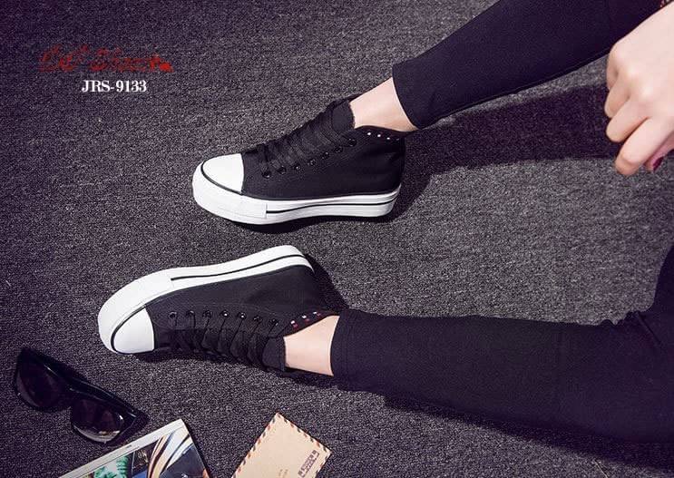 สินค้าพร้อมส่ง รองเท้าผ้าใบแพลตฟอร์มนำเข้า Style Paul Frank น่ารัก วัสดุผ้าแคนวาส ส้นหนัง PU พื้นรองเท้าพื้นยางไม่ลื่นจ้า เสริมส้นด้านใน สาวแนวสปอร์ตห้ามพลาดจ้า