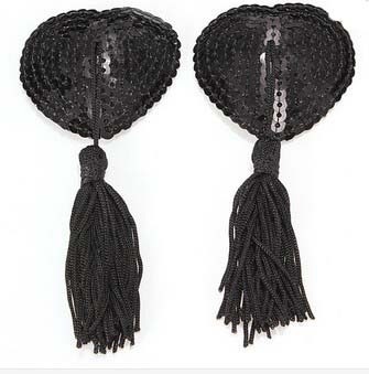 แผ่นปิดจุก แฟนซี ปิดจุ๊ก ติดพู่ แต่งเลื่อม ปลายพู่เก๋ไก๋ เซ็กซี่ ด้านหลังเป็นแผ่นซิลิโคน เหนียวหนึบ จร้า