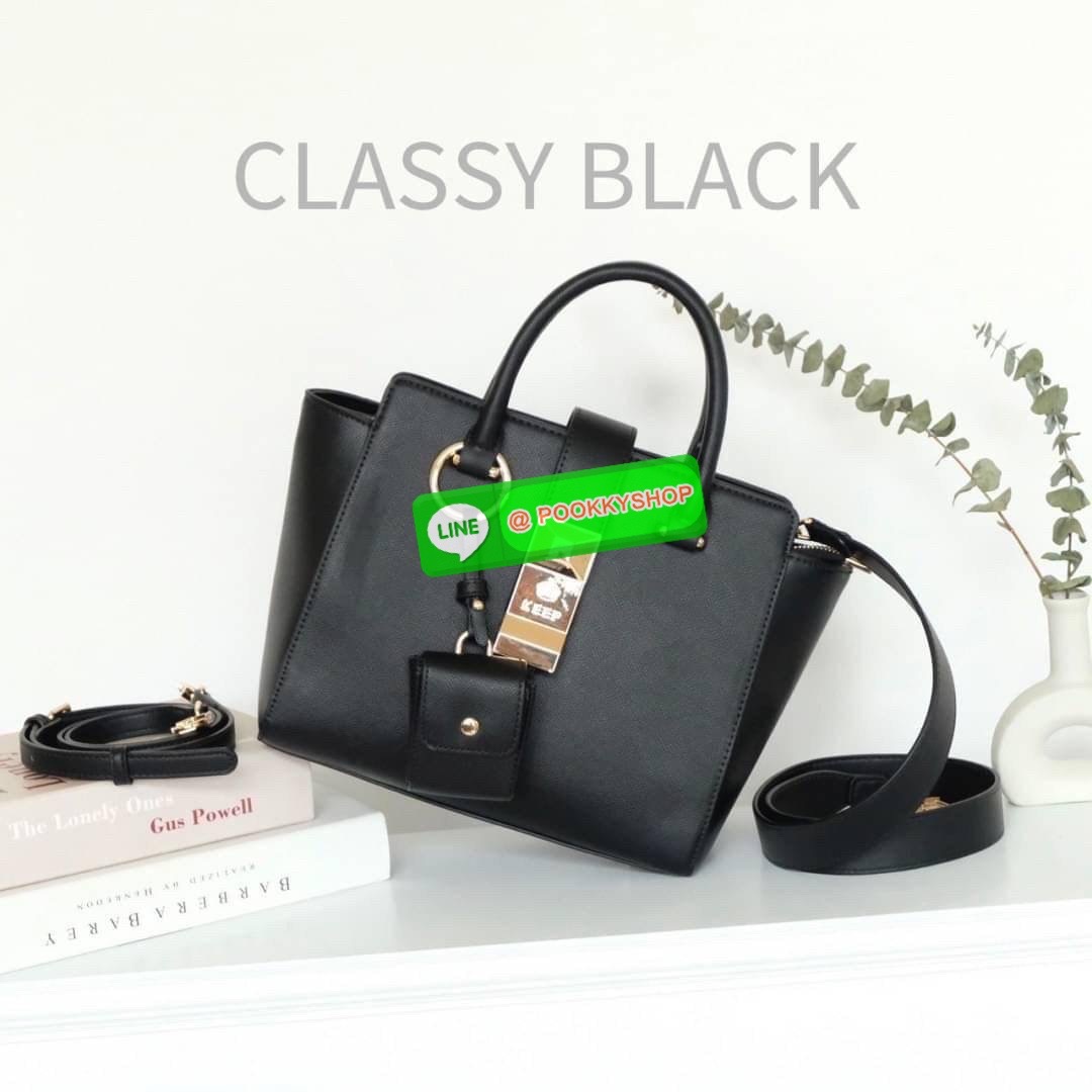 สินค้าเข้าใหม่ กระเป๋า Handbag ฟังชั่นครบที่อยากแนะนำ 👜 KEEP รุ่น ‘ 𝗩𝗔𝗟𝗘𝗡 HANDBAG ‘ **พิเศษ !! รุ่นนี้ตัวกระเป๋าทำจาก หนัง Microfiber ลาย Epsom ที่เป็นพื้นผิวสัมผัสมีลายตารางเล็กน้อย สวยหรู ทนทาน น้ำหนักเบา