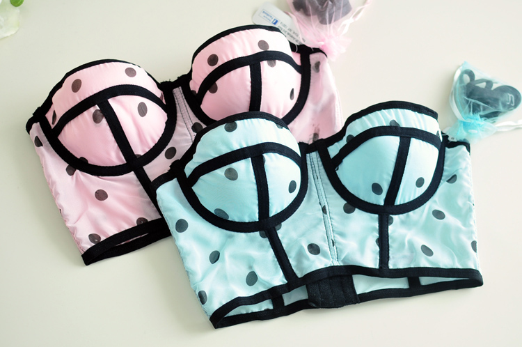 ชุดชั้นในเซ็กซี่ ชั้นในเต็มตัว งานเกรดพรีเมี่ยม ส่งญี่ปุ่น สีชมพูอ่อน ลายจุด แต่งขอบ ดำ 34B/34C