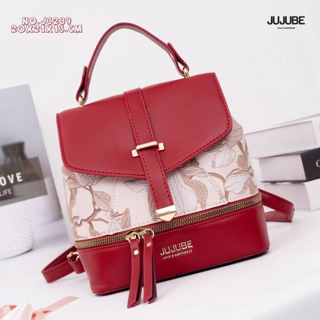 พร้อมส่ง เป้หนัง JUJUBE แบรนด์แท้ รุ่นใหม่ เป้ได้+สะพายข้างได้ ภายในกว้างจุของได้เยอะ