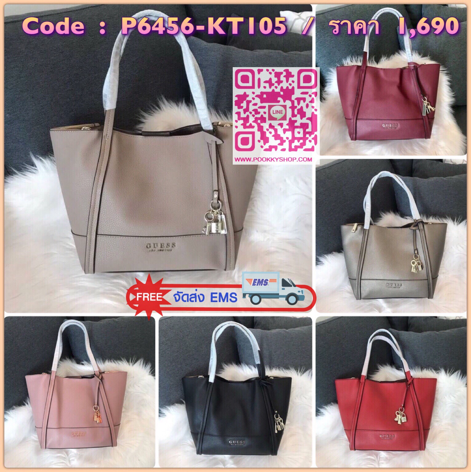 GUESS HEIDI HAMMERED EFFECT BAG 2 in 1กระเป๋าสะพายจาก Guess factory วัสดุ PU คุณภาพดี นิ่ม น้ำหนักเบา ด้านหน้าประดับด้วยโลโก้แบรนด์สุดหรู เปิดปิดกระเป๋าด้วยกระดุมแม่เหล็กและซิป ด้านในโล่งกว้างมีช่องสำหรับใส่ของด้านข้างกระเป๋าเพิ่มอีก2ช่องใช้งาน รุ่นนี้มาพ