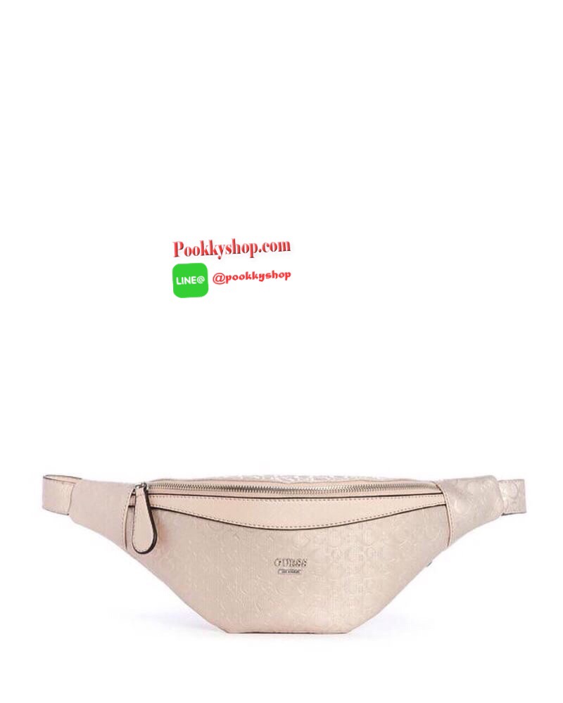 GUESS DIEM LOGO BELT BAG กระเป๋าคาดอกรุ่นยอดนิยม จาก GUESS FACTORY วัสดุ Saffiano PVC คุณภาพดี นิ่ม น้ำหนักเบา ด้านหน้าประดับด้วยโลโก้แบรนด์สุดหรู เปิดปิดกระเป๋าด้วยซิปสะดวกใช้ ด้านในโล่งกว้างมีช่องซิปสำหรับใส่ของ สามารถใส่iphoneได้ทุกรุ่น ซับในลายแบรนด์