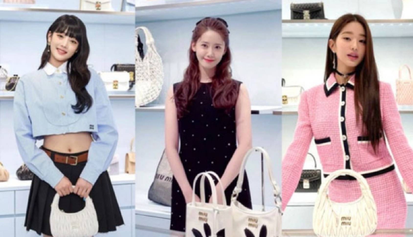 (N)(E)(W) MIU MIU ทรงนี้ฮิตมาก ดาราเซเลปใช้กันเยอะมาก ทรงสวยงานตัดเย็บอย่างดี มีสายสะพายยาว ใส่โทรศัพท์ได้สบายๆ เหลือที่ใส่ของอีกเยอะ มาพร้อมส่ง 4 สี สวยทุกสี