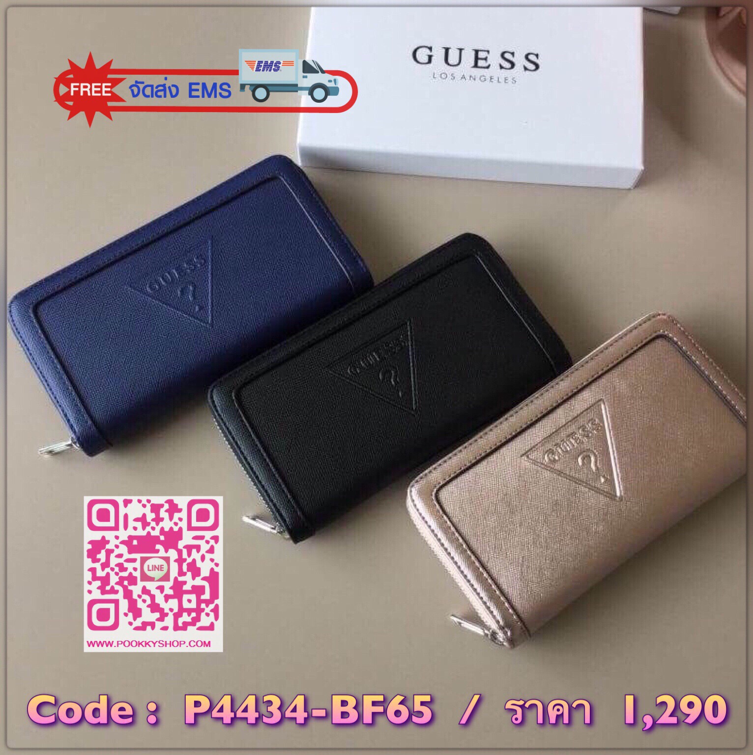 Guess Wallet Baldwinpark bag กระเป๋าสตางค์ใบยาวจาก GUESS วัสดุ Saffiano PVC คุณภาพดี น้ำหนักเบา ด้านหน้าประดับด้วยโลโก้แบรนด์สุดหรู เปิดปิดกระเป๋าด้วยซิปรอบสะดวกใช้ ภายในมีช่องซิปสำหรับใส่เหรียญ มีช่องใส่บัตรหลายช่อง หัวซิปปั้มแบรนด์ สามารถใส่มือถือ iphon