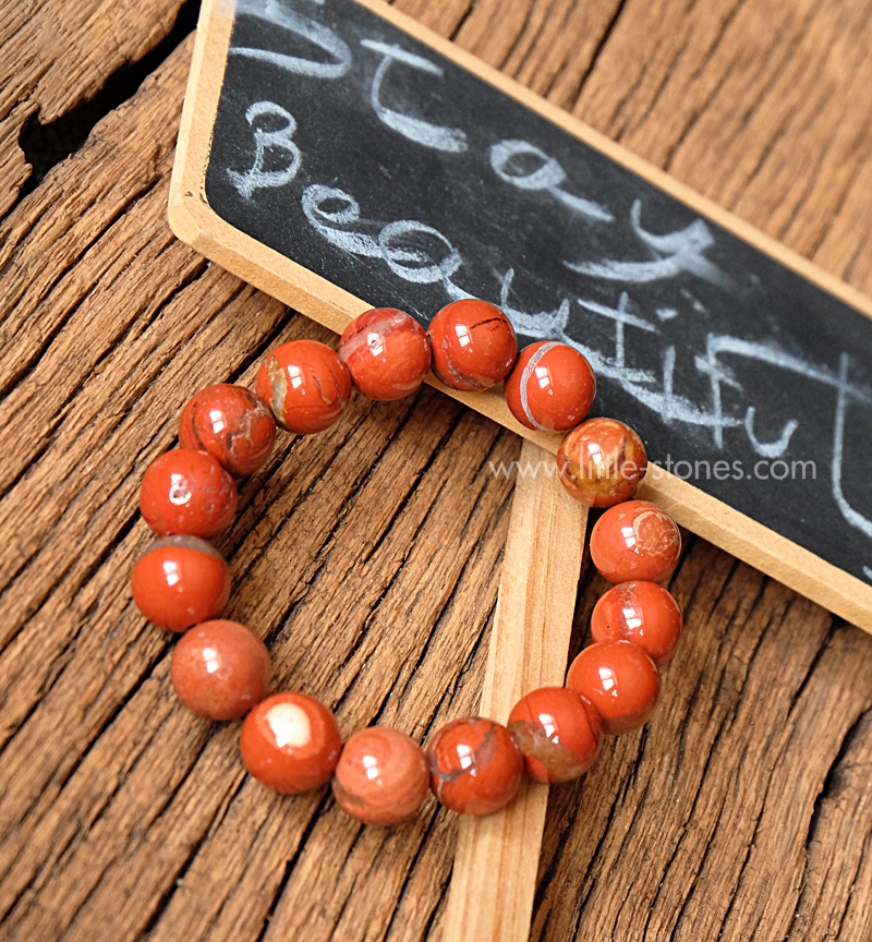 ++ Red Jasper - เร้ด แจสเปอร์ เม็ดกลมขนาด 12 mm ++