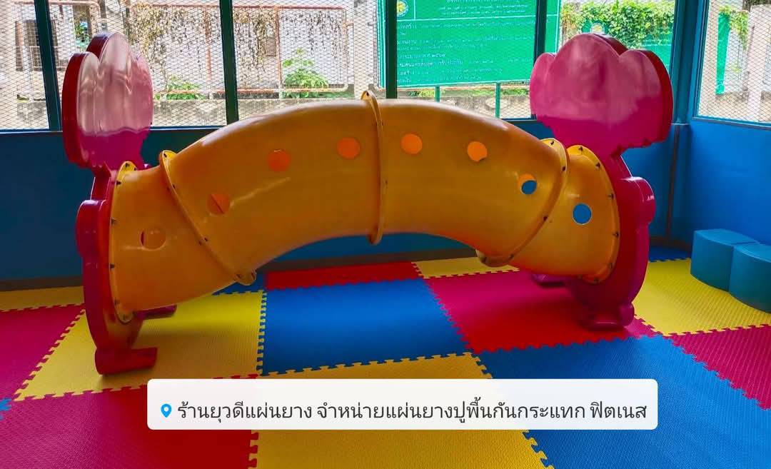 แผ่นยางปูพื้นจิ๊กซอ ขนาด 60 X 60 cm. ความหนา 10 มม.