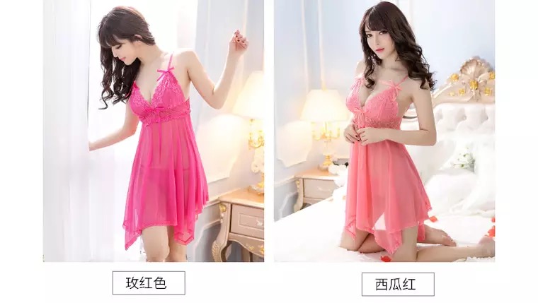 ชุดนอนเซ็กซี่ ชุดนอนซีทรู แต่งลูกไม้ ช่วงอก ชายเล่นระดับ เนื้อผ้าเกรดพรีเมี่ยม ทิ้งตัว สวยหรู มากคะ +G-string เข้าชุดคะ