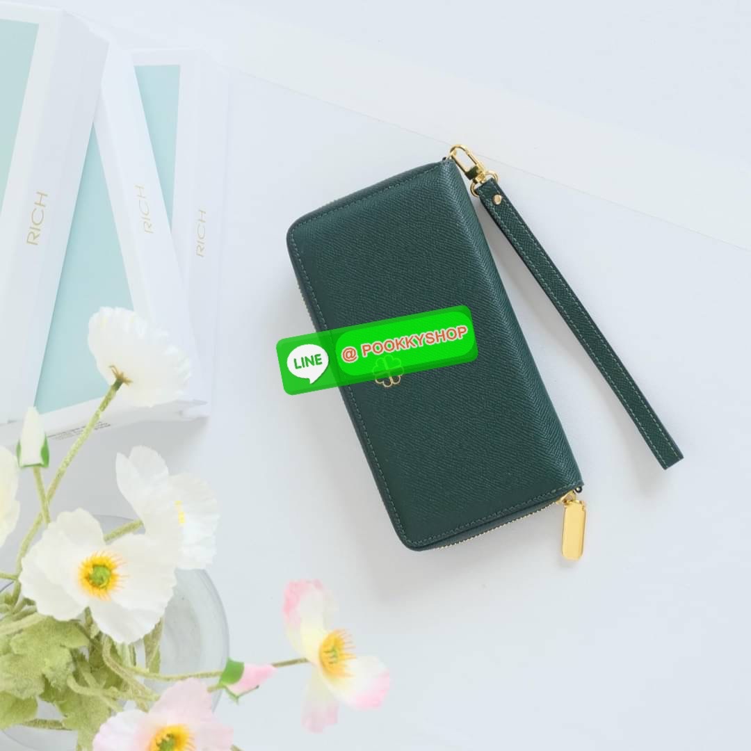 KEEP • Super Rich Collection 8 ( Long Wallet )• กระเป๋า สตางค์ขนาดยาว ซิปรอบ ภายใน จุของคุ้ม ใส่บัตร ใส่มือถือ มีช่องใส่เหรียญแยกอีกด้าน ใส่แบงค์พันได้ไม่ต้องพับ ใบจริงสวยมาก ได้ไปรับทรัพย์ทวีคูณแน่นอนค่ะ Don’t miss !!