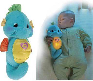 Z Fisher Price Ocean Wonders Soothe and Glow Seahorse in Blue ม้าน้ำกล่อมนอน สีฟ้า