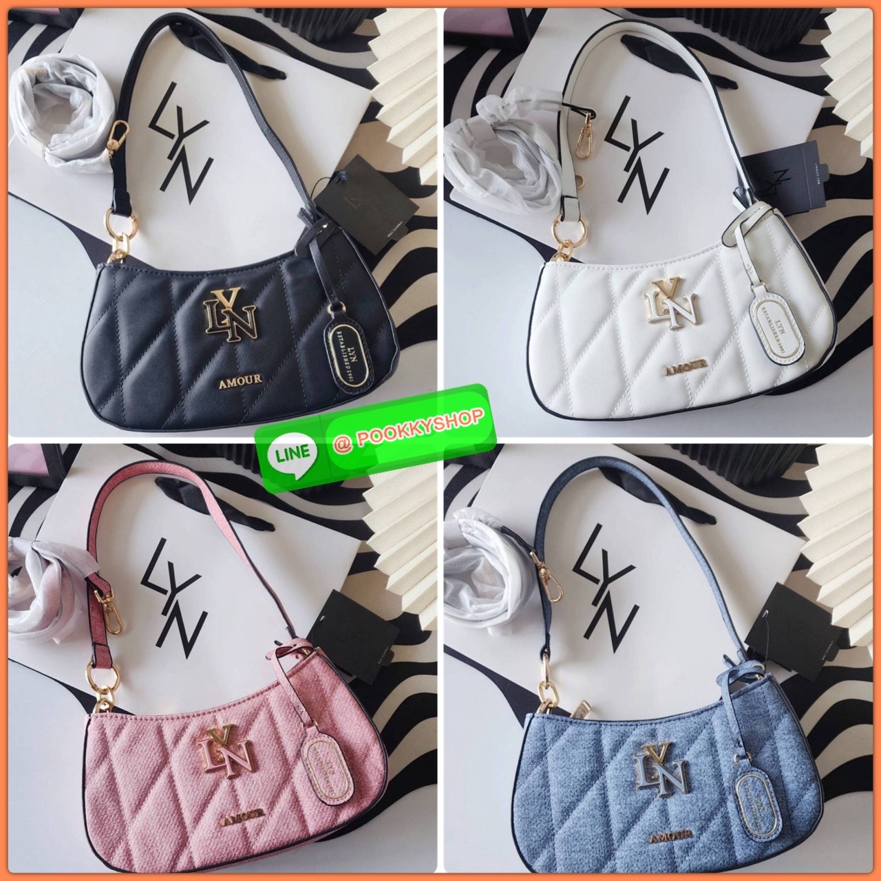 Lyn แท้ Outlet กระเป๋าลิน Lyn คล้องไหล่ได้ สะพายข้างได้
