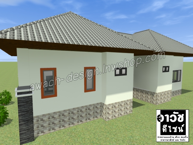 B112 แบบบ้านชั้นเดียว 3 ห้องนอน