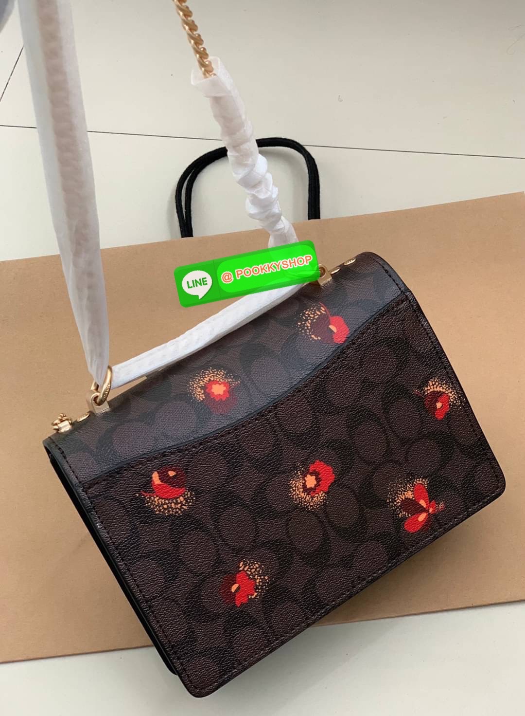 💥NEW IN💥 🌈สวยมากๆ อยากให้ได้ไปจริงๆจ้าา😘COACH KLARE CROSSBODY IN SIGNATURE CANVAS WITH POP FLORAL PRINT ((C5797)) พร้อมส่งที่ไทย สวยมากๆค่ะ🌺