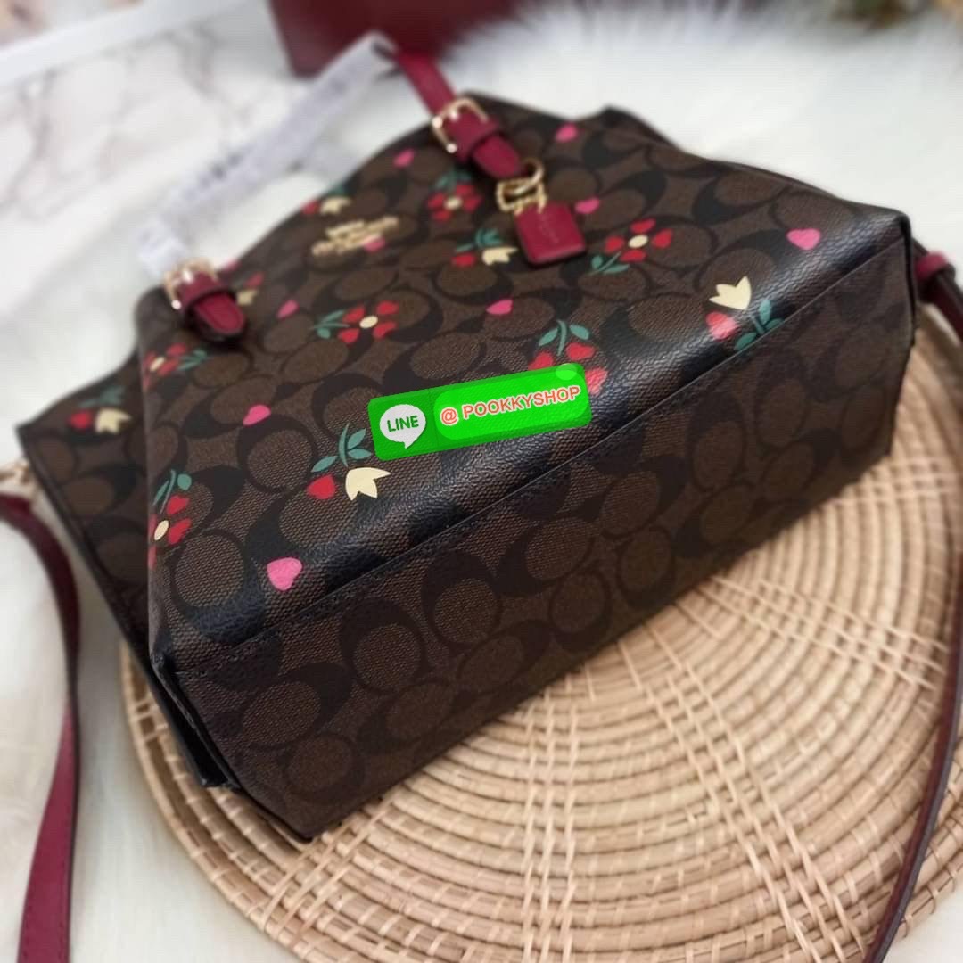 NEW IN ไม่หลงรัก ทำไงไหว COACH MOLLIE TOTE 25 IN SIGNATURE CANVAS WITH SNOOPY (COACH C4250) กระเป๋าถือ กระเป๋าสะพาย รุ่นฮิต พิมพ์ลาย น่ารักเกินเบอร์ได้อีก// ขนาดเหมาะมือ มีสายสะพายยาว ถอดและปรับระดับได้ //วัสดุแคนวาส ผสมหนังแท้ ขึ้นทรงสวย ลาย SIGNATURE ด้