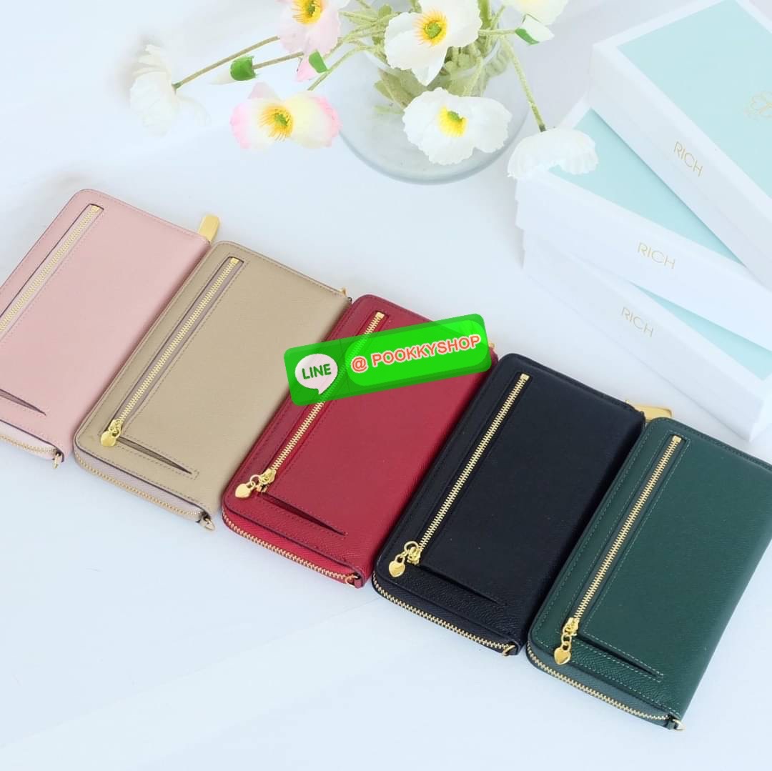 KEEP • Super Rich Collection 8 ( Long Wallet )• กระเป๋า สตางค์ขนาดยาว ซิปรอบ ภายใน จุของคุ้ม ใส่บัตร ใส่มือถือ มีช่องใส่เหรียญแยกอีกด้าน ใส่แบงค์พันได้ไม่ต้องพับ ใบจริงสวยมาก ได้ไปรับทรัพย์ทวีคูณแน่นอนค่ะ Don’t miss !!