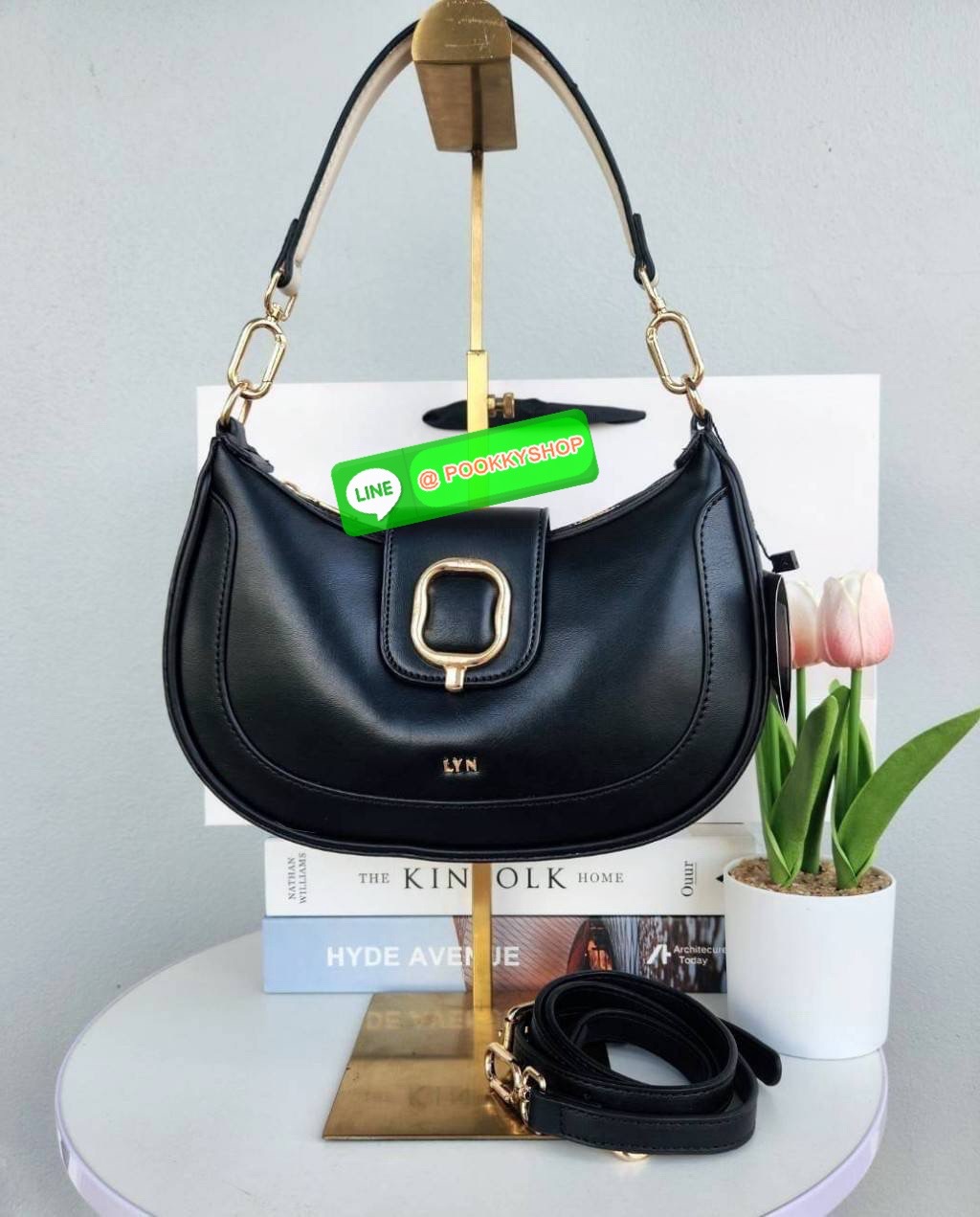 Lyn แท้ Outlet ส่งฟรี มีสายสะพายเส้น 2 เส้น คล้องไหล่ได้ สะพายข้างได้