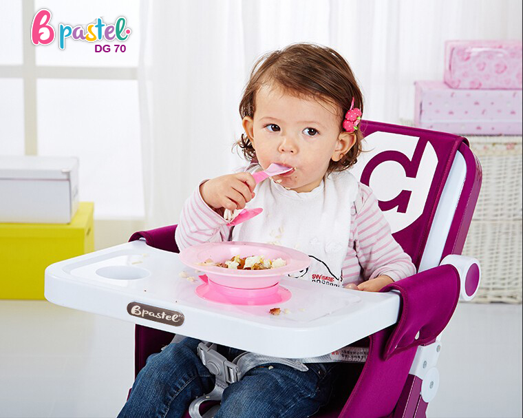 Bpastel DG70 เก้าอี้กินข้าวเด็กทรงสูงเเบบพกพา Oxford Fabric portable baby dining chair รับน้ำหนักได้ 70 kg