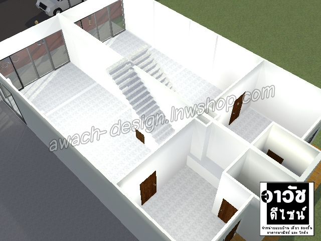 C0324 แบบอาคารพาณิชย์ 2 ชั้น 4 ห้องนอน