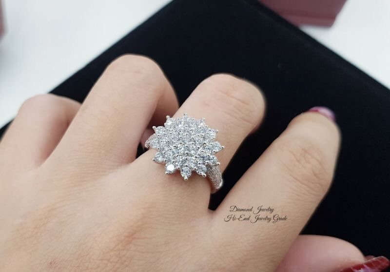 Super Hi-End Quality !!!!!!! Chopard Ring แหวนเพชรแบรนด์โชพาร์ด จิวเวอรี่ระดับโลก ประดับด้วยเพชรสวิสคัดเกรดอย่างดีค่ะ งานสวยเลอค่ามากๆ เพชรใสมากๆๆๆ เล่นไฟดีเว่อร์ๆ ตัวเรือนสีเงิน ชุบทองคำขาว ใส่ออกมาเหมือนของแท้มากที่สุดแล้วค่ะ ด้านในแสตมป์ลึก Chopard ซื้