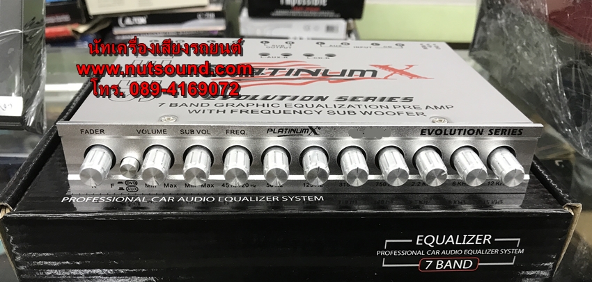 ปรีแอมป์รถยนต์ 7 แบนด์ ยี้ห้อ PLATINUM X รุ่น แจ็คทิฟานี่