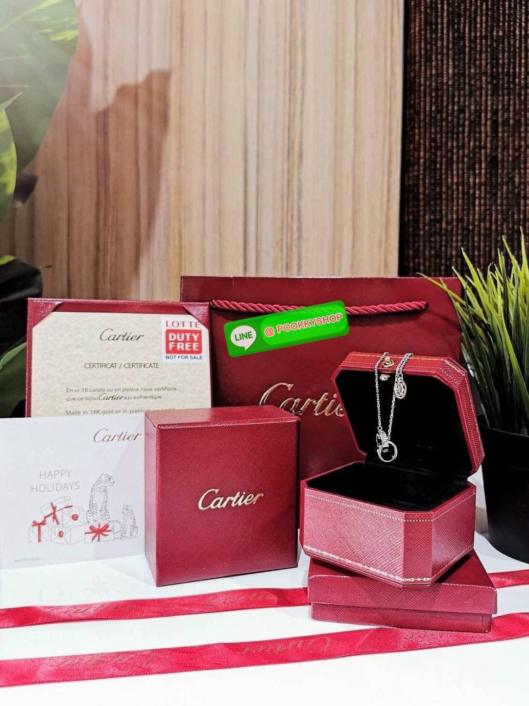 ✴️BEST GIFT IDEAS! ไอเท็มหายาก! ห้ามพลาดค่ะ!✴️ “CARTIER” LOVE NECKLACE VIP GIFT WITH PURCHASE ORIGINAL PACKAGE (GWP) ของกำนัลสุดเลอค่าจากการแลกคะแนนสะสมสำหรับ CARTIER VIP Membership Exchage Rewards ไอเท็มชวนสะสมดีไซน์คลาสสิคสวยเลอค่าไอเท็มแบ