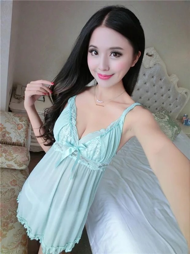 ชุดนอนซีทรู สีเขียวอ่อน เกรดพรีเมี่ยม งานหรู สินค้าญี่ปุ่น เกรดไฮโซ สุดๆ สวยใส ลุคนางฟ้ามากๆเลยคะ