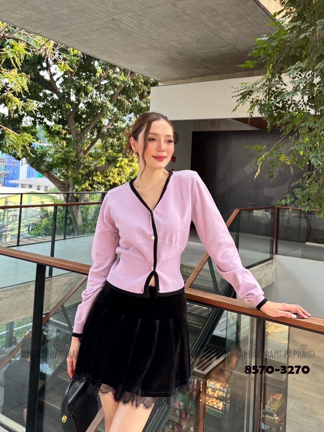 ชุดเซทแฟชั่น Set เสื้อไหมพรมสีสันสวยสดใส เนื้อผ้านิ่มยืดหยุ่นอย่างดีสวมใส่สบาย