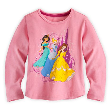ฮ Disney Princess Long Sleeve Tee for Girls ของแท้ นำเข้าจากอเมริกา (Size: 5/6)