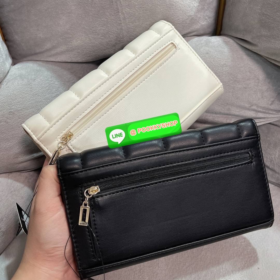 Guess แท้ Outlet กระเป๋าตัง ใบยาว เปิดปิดด้วยกระดุมแม่เหล็ก ใครชอบใส่บัตรได้เยอะ ต้องรุ่นนี้เลย