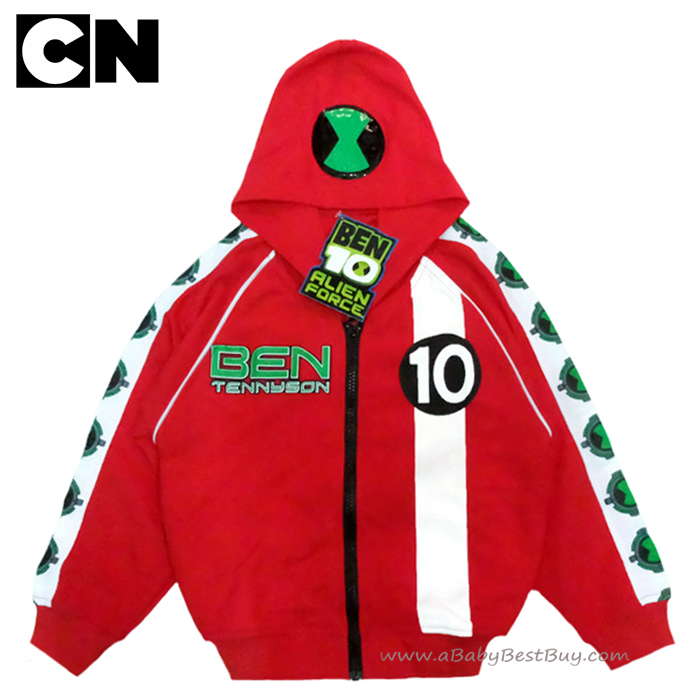 ฮ " S-M-L-XL " เสื้อแจ็คเก็ต Ben10 เสื้อกันหนาว เด็กผู้ชาย สกรีนโลโก้Ben10 รูดซิป มีหมวก(ฮู้ด)ด้านหลังสกรีนลาย Ben10 ใส่คลุมกันหนาว กันแดด สุดเท่ห์ ใส่สบาย ลิขสิทธิ์แท้ (ไซส์ S-M-L-XL )