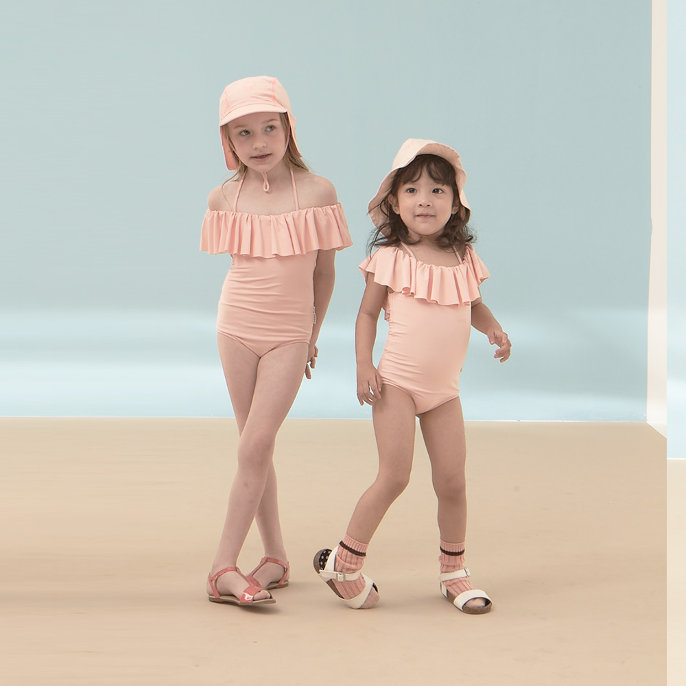 kidsumplay ruffle swimsuit ชุดว่ายน้ำเด็กหญิงป้องกัน UV แบบระบาย