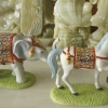 ช้างม้า ขนาดกลาง สูง 12 กว้าง 9 cm (งานเบญจรงค์ ) คู่
