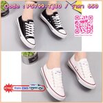 !!! พร้อมส่งเกร๋ต่อไม่รอแล้วจร้า !!! รองเท้าผ้าใบ STYLE CONVERSE สุดชิค ที่เห็นแล้วโดนใจสุดๆ ใส่นิ่มสบาย เดินชิวๆ ทรงสวย จับแมทกับชุดอะไรก็เกร๋ก็น่ารัก แถมใส่ได้เรื่อยๆ เป็นรุ่นแนะนะ ห้ามพลาดเลย ช้าหมดอดเกร๋นร้า สั่งด่วนๆจร้า (สูง1นิ้ว)