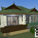 B120 แบบบ้านชั้นเดียว 2 ห้องนอน