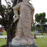 เทพเจ้ากวนอู ปางห้ามศึก หินอ่อน สูง2เมตร