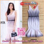 NEW arrivals by " VICTORIA " BRAND :: PE DETAIL :: เดรสแขนกุดผ้าพิมพ์งานไล่สีทั้งตัว มาในทรงเข้ารูป หางปลา มาพร้อมเข็มขัดสีดำเข้าเซ็ตกันให้ฟรีๆไปเลยค่า ตัวนี้ฮอตไอเท็มมากๆ ห้ามพลาดเลยนะคะ