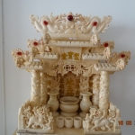 ศาลเจ้าที่ขนาด 18 นิ้ว 888 4 เสา 5หลังคา หินอ่อนหยก น้ำผึ้ง ทราย