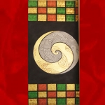 ภาพมงคล เสริมดวง ฮวงจุ้ย ( เงิน ทอง สุขภาพ ไหลเวียนดี ) ขนาด 60 x 120 cm